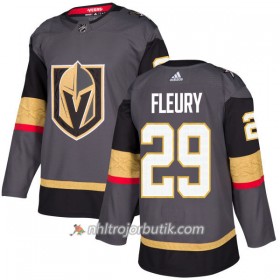 Män Ishockey Vegas Golden Knights Tröja Marc-Andre FLEURY 29 Adidas 2017-2018 Grå Authentic